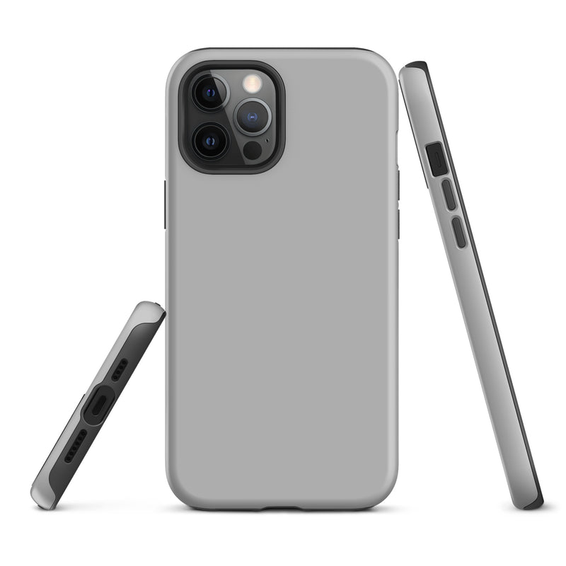 Load image into Gallery viewer, Silver Grey iPhone Case Hardshell 3D Wrap Thermal Plain Color CREATIVETECH