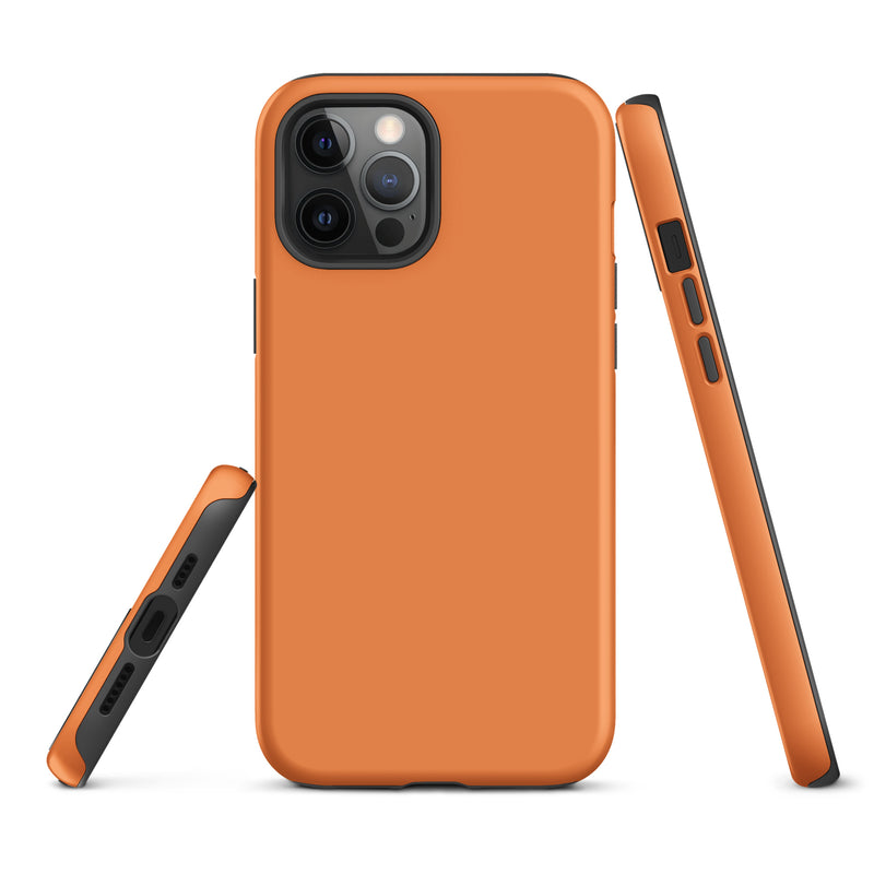 Load image into Gallery viewer, Flamenco Orange iPhone Case Hardshell 3D Wrap Thermal Plain Color CREATIVETECH