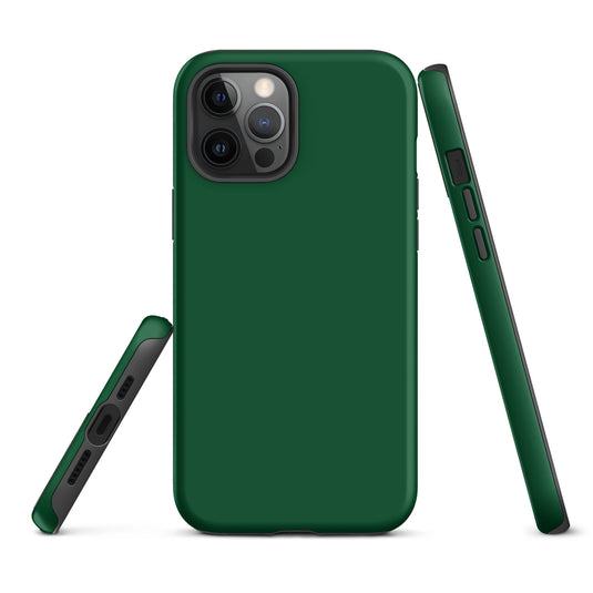 Forest Green iPhone Case Hardshell 3D Wrap Thermal Plain Color CREATIVETECH