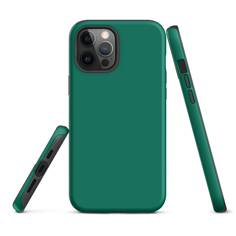 Load image into Gallery viewer, Tropical Rain Forest Green iPhone Case Hardshell 3D Wrap Thermal Plain Color CREATIVETECH