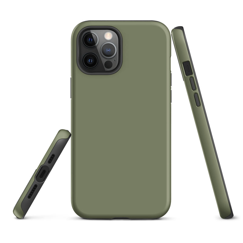 Load image into Gallery viewer, Finch Green iPhone Case Hardshell 3D Wrap Thermal Plain Color CREATIVETECH