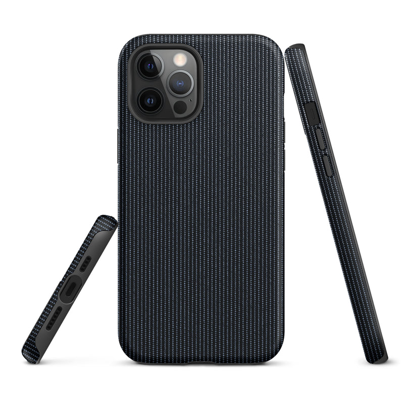 Load image into Gallery viewer, Black Textile iPhone Case Hardshell 3D Wrap Thermal Plain Color CREATIVETECH