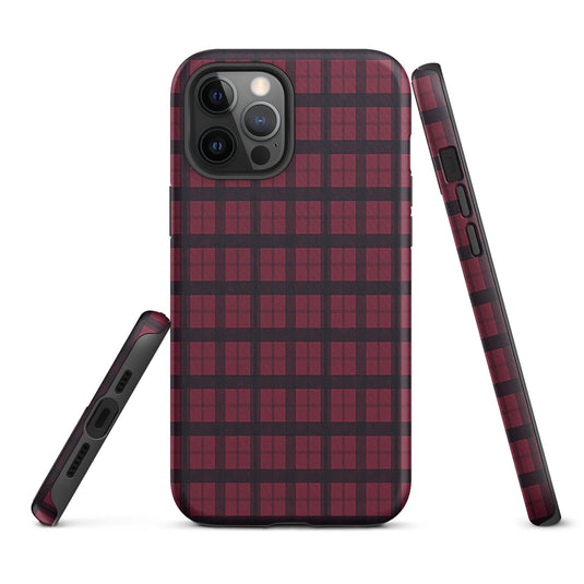 Black Red Burberry iPhone Case Hardshell 3D Wrap Thermal CREATIVETECH