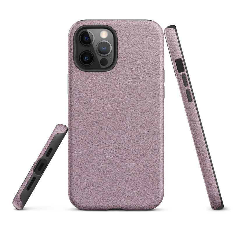 Load image into Gallery viewer, Ash Pink Leather iPhone Case Hardshell 3D Wrap Thermal CREATIVETECH
