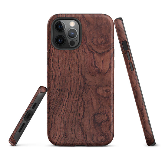 Bubinga Brown Wood iPhone Case Hardshell 3D Wrap Thermal CREATIVETECH