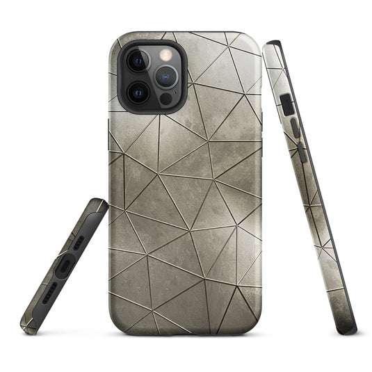 Polygon Aged Gold iPhone Case Hardshell 3D Wrap Thermal CREATIVETECH