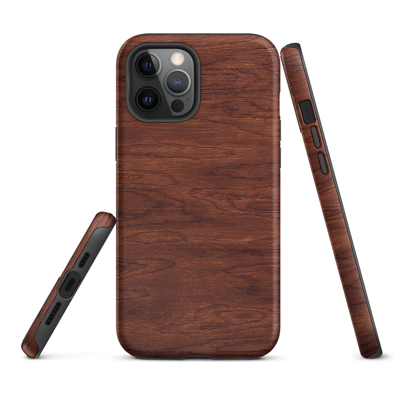 Load image into Gallery viewer, Brown Wood iPhone Case Hardshell 3D Wrap Thermal CREATIVETECH