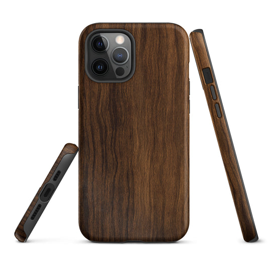 Medium Brown Wood iPhone Case Hardshell 3D Wrap Thermal CREATIVETECH