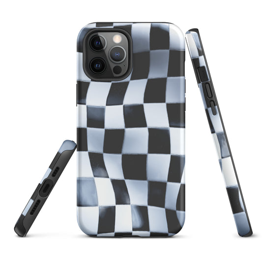 Wavy Chess Wall iPhone Case Hardshell 3D Wrap Thermal CREATIVETECH