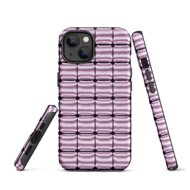 Load image into Gallery viewer, Rose Gold Metal Cubic Colorful iPhone Case Double Layer Impact Resistant Tough 3D Wrap Matte or Glossy Finish CREATIVETECH