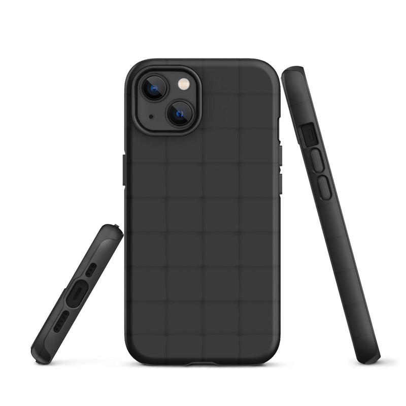 Load image into Gallery viewer, Squishy Black Cubic Colorful iPhone Case Double Layer Impact Resistant Tough 3D Wrap Matte or Glossy Finish CREATIVETECH