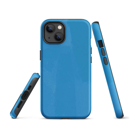 Creative Paint Colorful Hardshell Blue iPhone Case Double Layer Impact Resistant Tough 3D Wrap CREATIVETECH