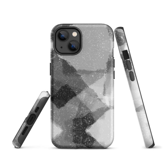 Creative Paint Black White Colorful Hardshell iPhone Case Double Layer Impact Resistant Tough 3D Wrap CREATIVETECH