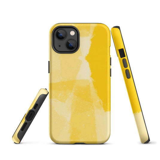 Creative Paint Yellow Colorful Hardshell iPhone Case Double Layer Impact Resistant Tough 3D Wrap CREATIVETECH