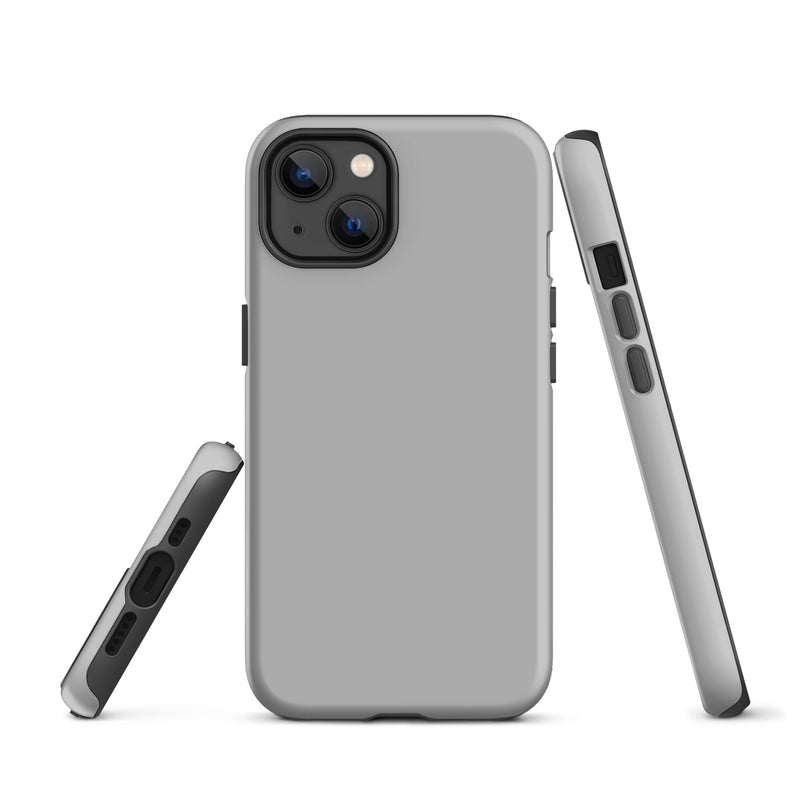 Load image into Gallery viewer, Silver Grey iPhone Case Hardshell 3D Wrap Thermal Plain Color CREATIVETECH