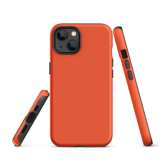 Outrageous Orange iPhone Case Hardshell 3D Wrap Thermal Plain Color CREATIVETECH