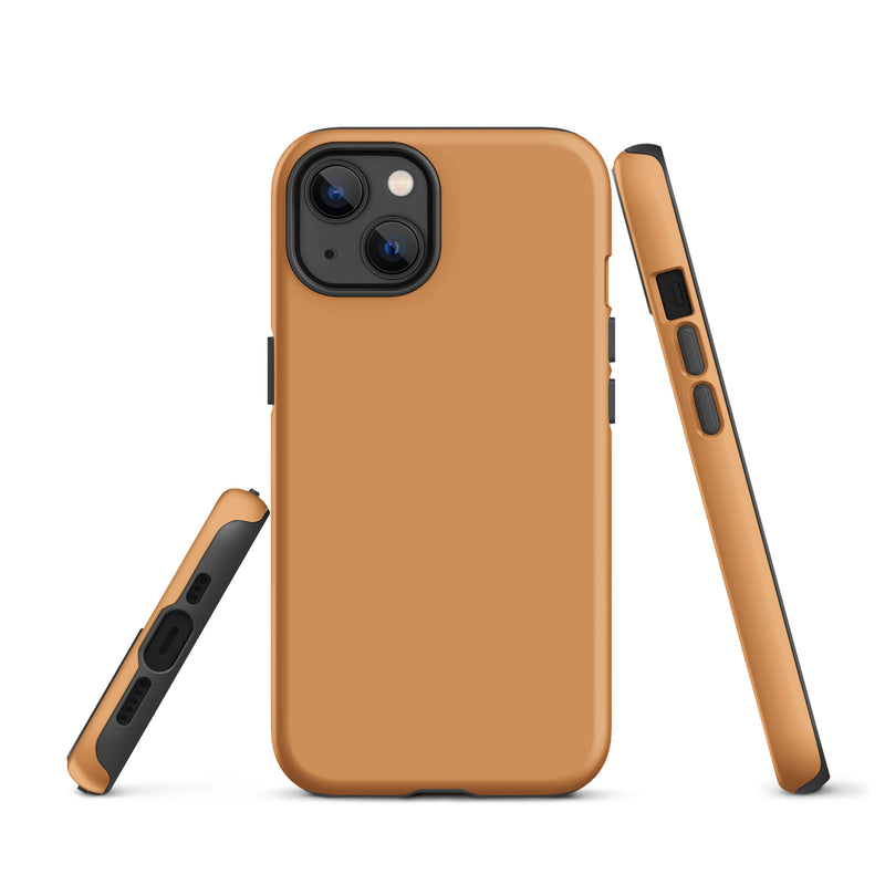 Load image into Gallery viewer, Classy Brown iPhone Case Hardshell 3D Wrap Thermal Plain Color CREATIVETECH