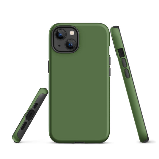 Fern Green iPhone Case Hardshell 3D Wrap Thermal Plain Color CREATIVETECH