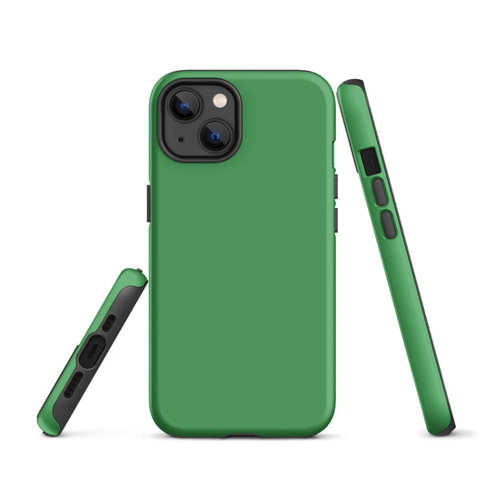 Chateau Green iPhone Case Hardshell 3D Wrap Thermal Plain Color CREATIVETECH