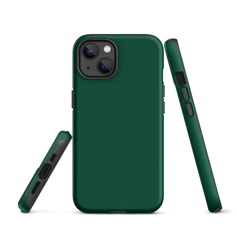 Load image into Gallery viewer, British Racing Green iPhone Case Hardshell 3D Wrap Thermal Plain Color CREATIVETECH