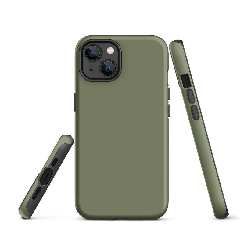 Load image into Gallery viewer, Finch Green iPhone Case Hardshell 3D Wrap Thermal Plain Color CREATIVETECH
