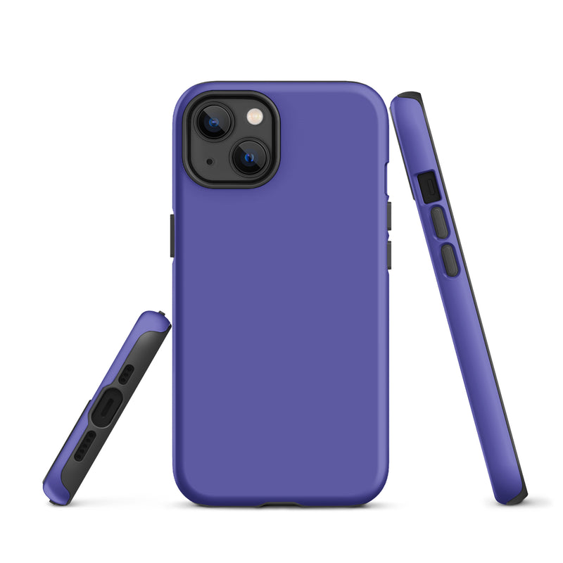 Load image into Gallery viewer, Medium Slate Purple Blue iPhone Case Hardshell 3D Wrap Thermal Plain Color CREATIVETECH