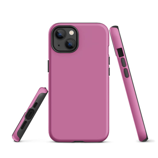 Hopbush Pink iPhone Case Hardshell 3D Wrap Thermal Plain Color CREATIVETECH