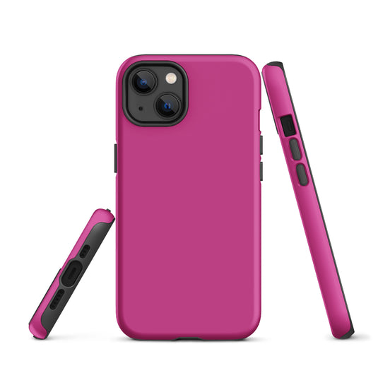 Deep Cerise Pink iPhone Case Hardshell 3D Wrap Thermal Plain Color CREATIVETECH