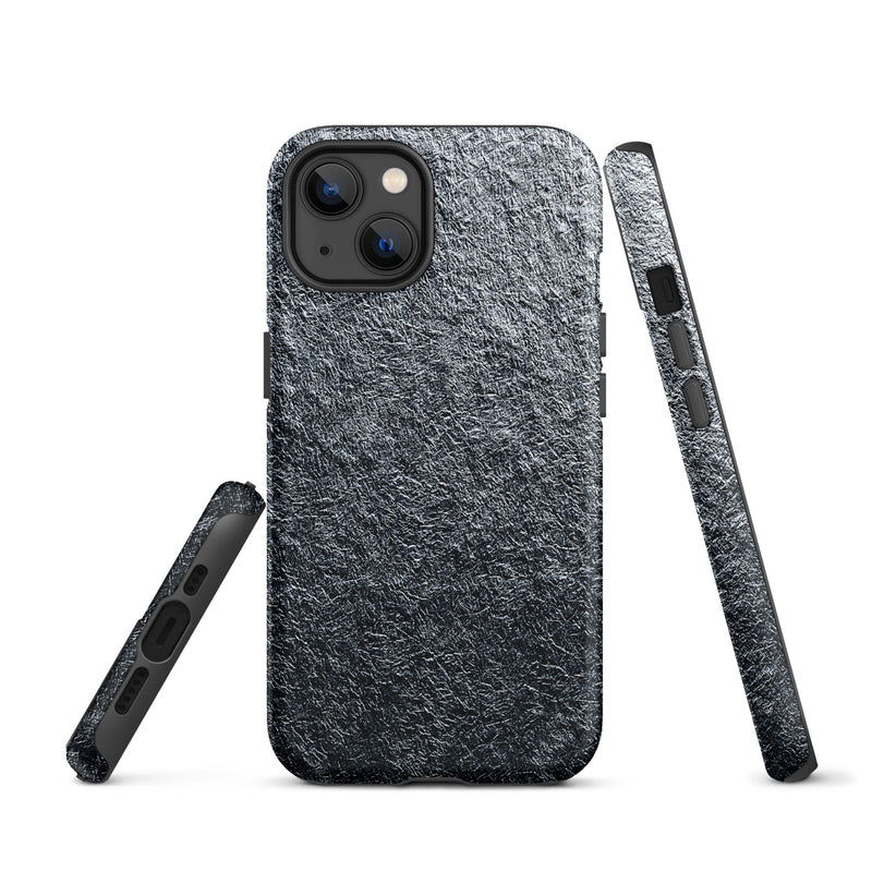 Load image into Gallery viewer, Silver Metal Foil iPhone Case Hardshell 3D Wrap Thermal Plain Color CREATIVETECH