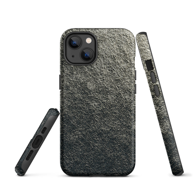 Load image into Gallery viewer, Old Golden Foil Metal iPhone Case Hardshell 3D Wrap Thermal Plain Color CREATIVETECH
