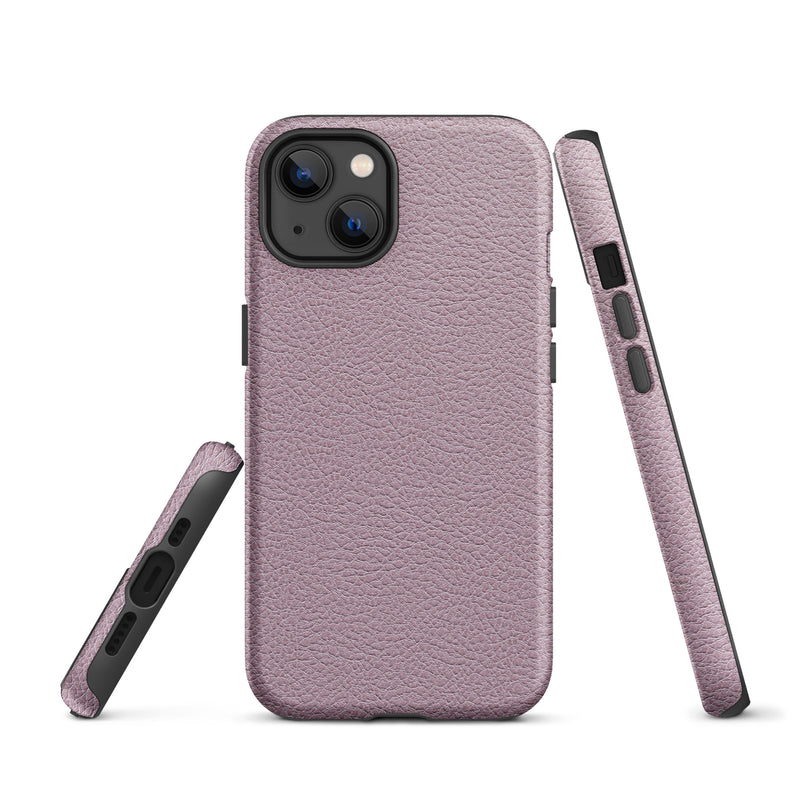 Load image into Gallery viewer, Ash Pink Leather iPhone Case Hardshell 3D Wrap Thermal CREATIVETECH