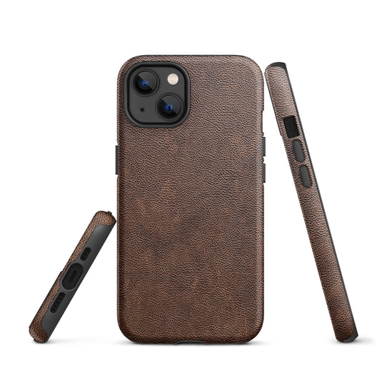 Brown Leather iPhone Case Hardshell 3D Wrap Thermal CREATIVETECH