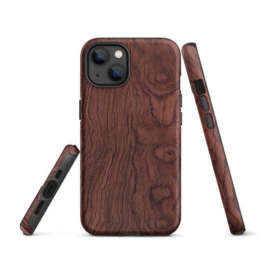 Bubinga Brown Wood iPhone Case Hardshell 3D Wrap Thermal CREATIVETECH