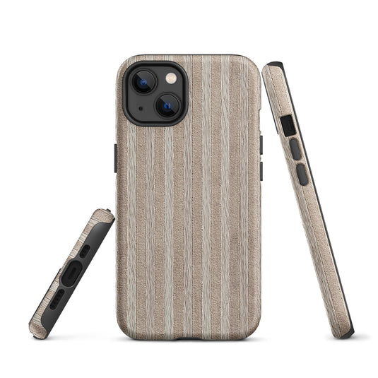 Light Striped Wood iPhone Case Hardshell 3D Wrap Thermal CREATIVETECH