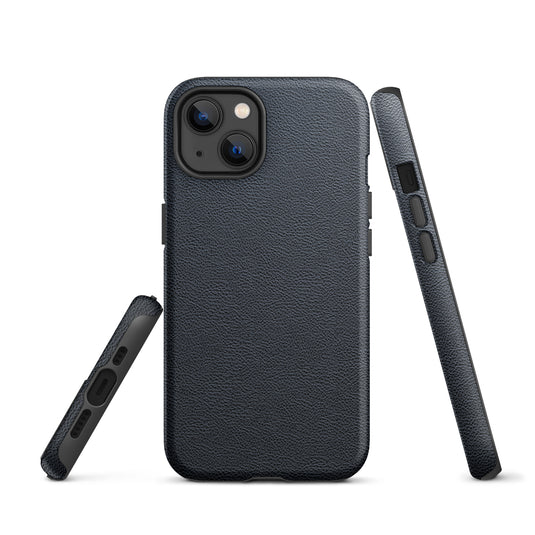 Black Leather iPhone Case Hardshell 3D Wrap Thermal CREATIVETECH
