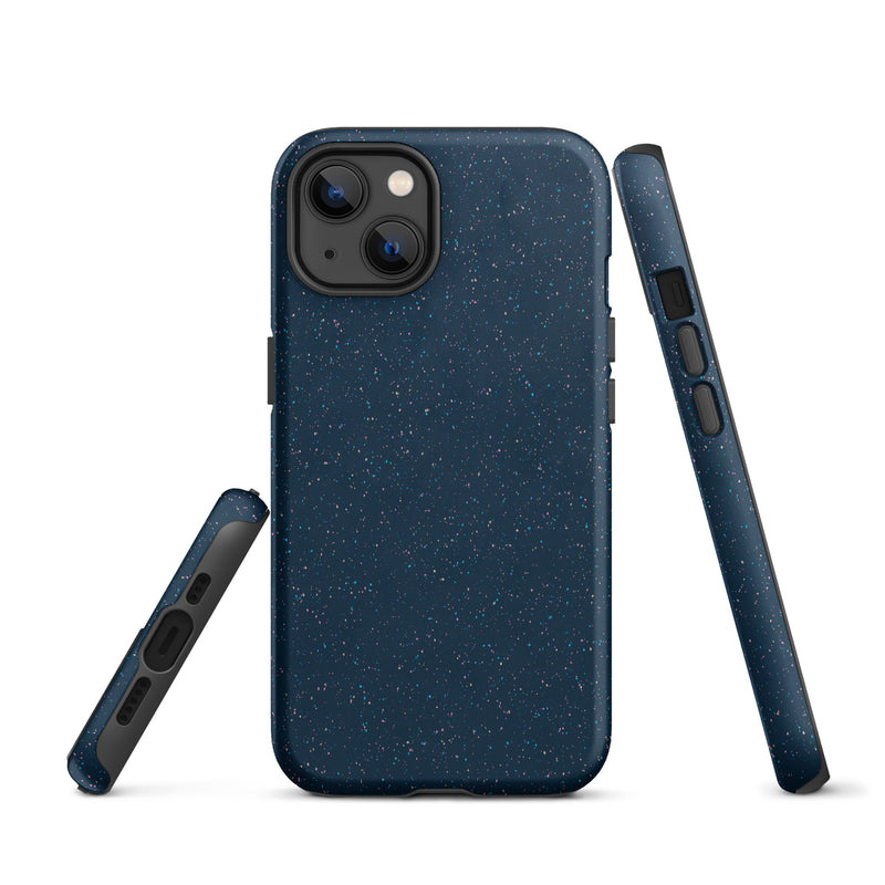 Load image into Gallery viewer, Speckled Deep Blue iPhone Case Hardshell 3D Wrap Thermal CREATIVETECH