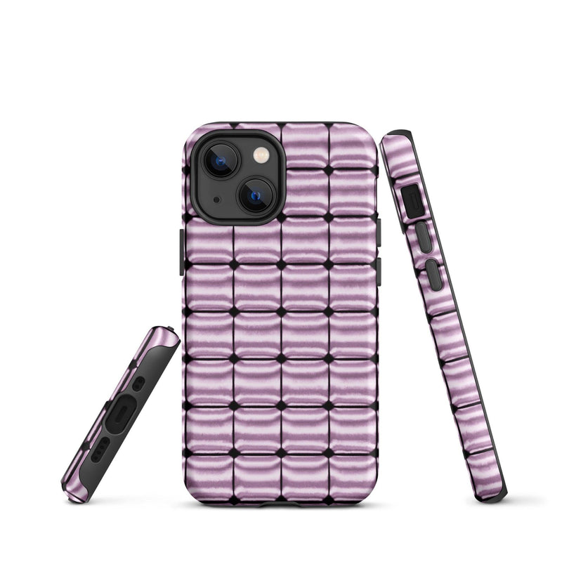 Load image into Gallery viewer, Rose Gold Metal Cubic Colorful iPhone Case Double Layer Impact Resistant Tough 3D Wrap Matte or Glossy Finish CREATIVETECH