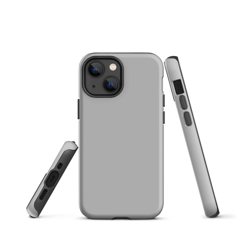 Load image into Gallery viewer, Silver Grey iPhone Case Hardshell 3D Wrap Thermal Plain Color CREATIVETECH