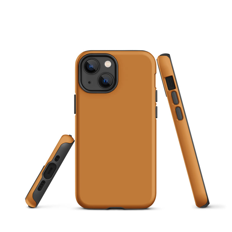 Load image into Gallery viewer, Bronze Orange iPhone Case Hardshell 3D Wrap Thermal Plain Color CREATIVETECH
