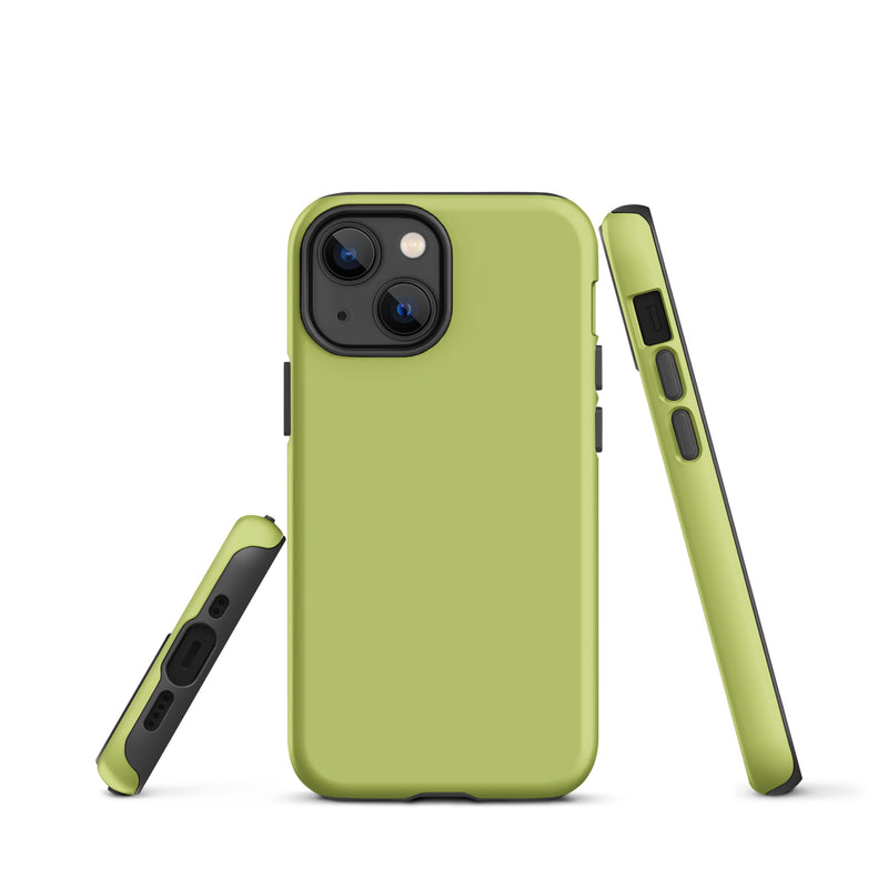Load image into Gallery viewer, Wild Willow Green iPhone Case Hardshell 3D Wrap Thermal Plain Color CREATIVETECH