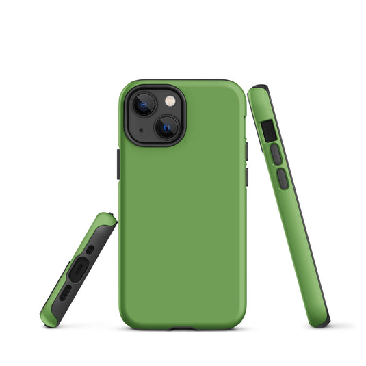 Green iPhone Case Hardshell 3D Wrap Thermal Plain Color CREATIVETECH