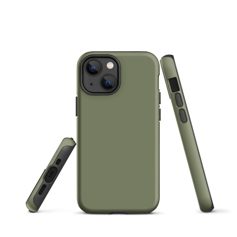 Load image into Gallery viewer, Finch Green iPhone Case Hardshell 3D Wrap Thermal Plain Color CREATIVETECH