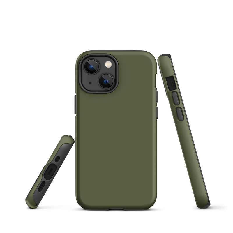 Load image into Gallery viewer, Saratoga Green iPhone Case Hardshell 3D Wrap Thermal Plain Color CREATIVETECH