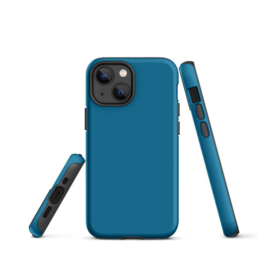Cerulean Blue iPhone Case Hardshell 3D Wrap Thermal Plain Color CREATIVETECH