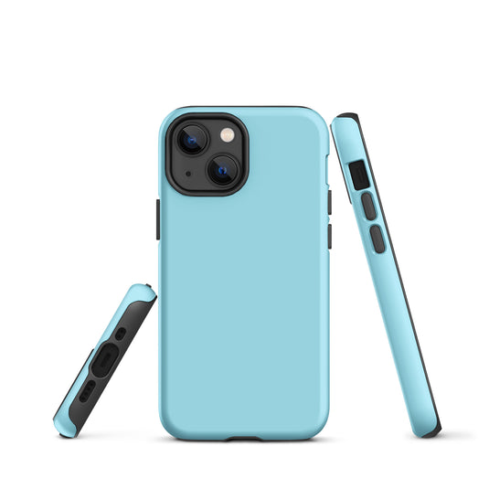 Blizzard Blue iPhone Case Hardshell 3D Wrap Thermal Plain Color CREATIVETECH