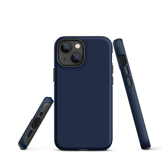 Navy Blue iPhone Case Hardshell 3D Wrap Thermal Plain Color CREATIVETECH