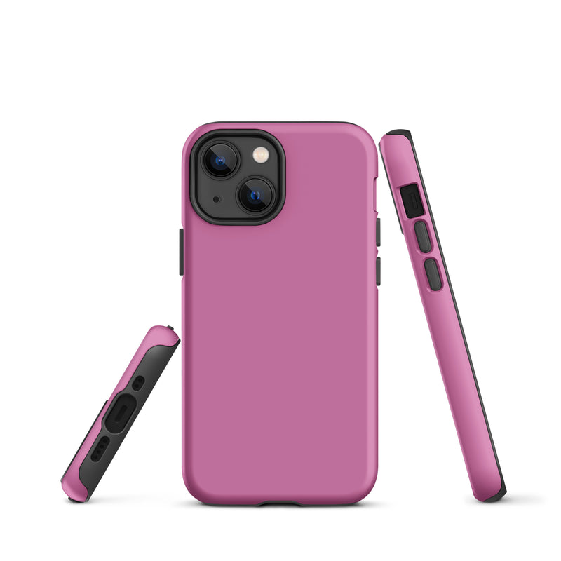 Load image into Gallery viewer, Hopbush Pink iPhone Case Hardshell 3D Wrap Thermal Plain Color CREATIVETECH