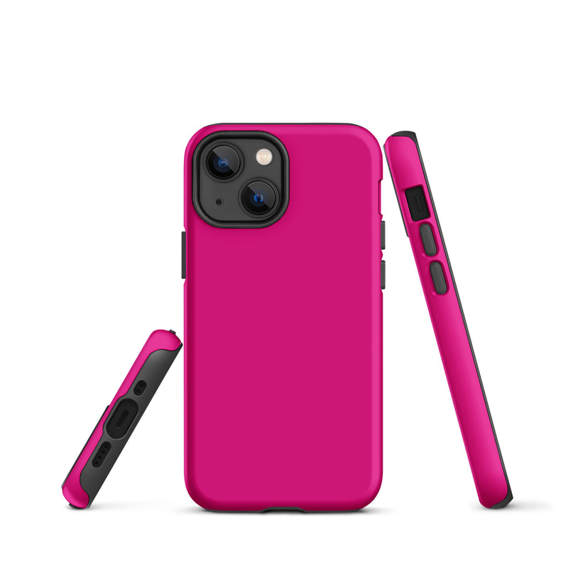 Load image into Gallery viewer, Medium Violet Red iPhone Case Hardshell 3D Wrap Thermal Plain Color CREATIVETECH