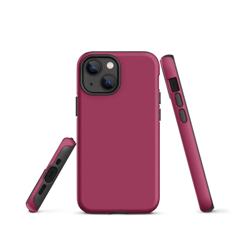 Load image into Gallery viewer, Lipstick Red iPhone Case Hardshell 3D Wrap Thermal Plain Color CREATIVETECH