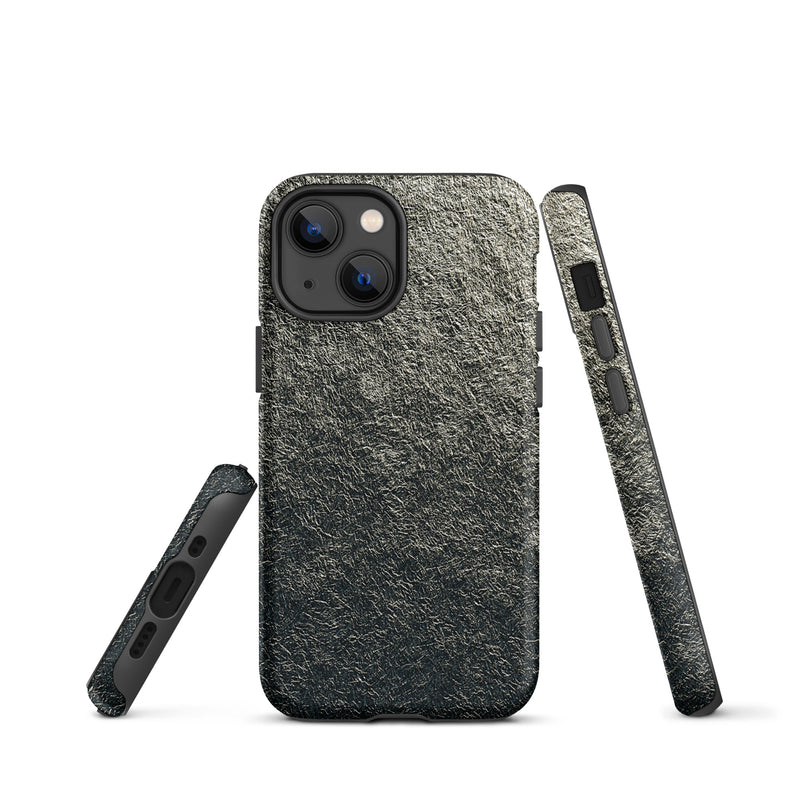Load image into Gallery viewer, Old Golden Foil Metal iPhone Case Hardshell 3D Wrap Thermal Plain Color CREATIVETECH
